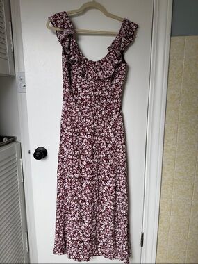 Madewell Floral Ruffle Maxi Dress